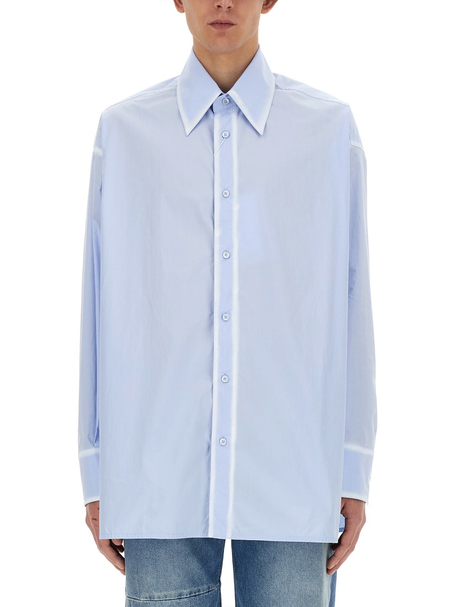 MM6 MAISON MARGIELA CAMICIA OVERSIZE FIT IN POPELINE DI COTONE