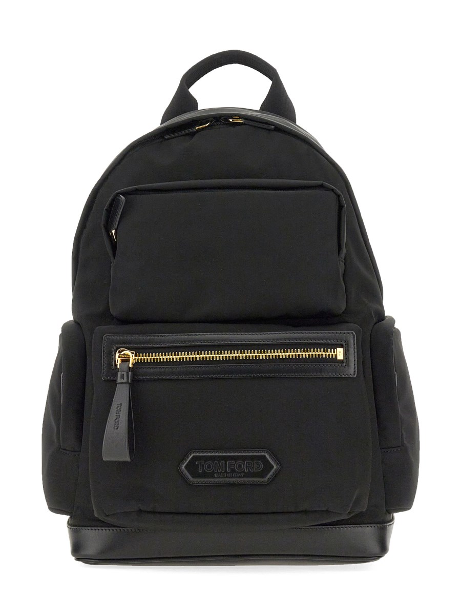 TOM FORD - NYLON AND LEATHER LARGE BACKPACK - Eleonora Bonucci