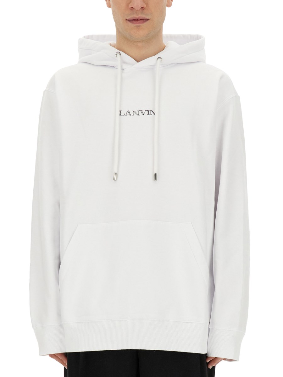 LANVIN FELPA IN COTONE CON LOGO