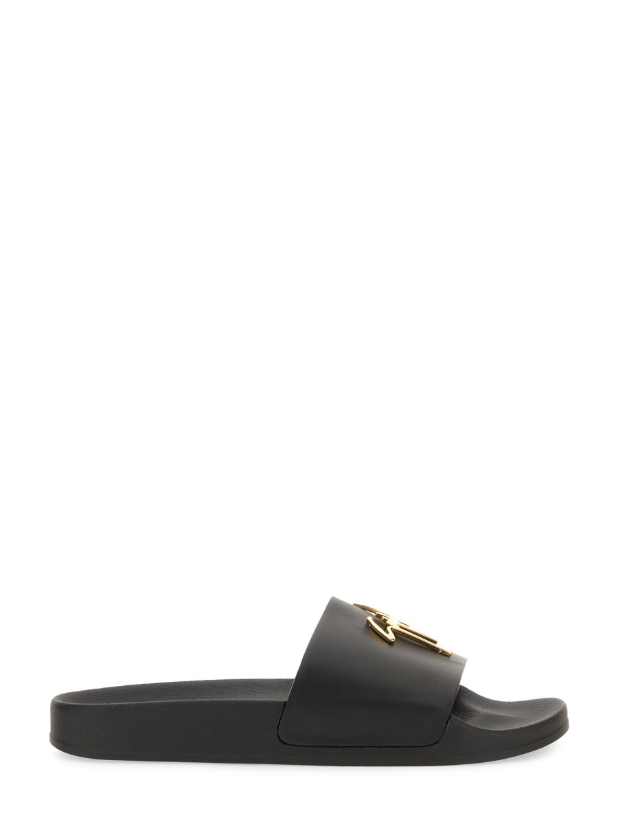 GIUSEPPE ZANOTTI SANDALO SLIDE BRETT CON LOGO