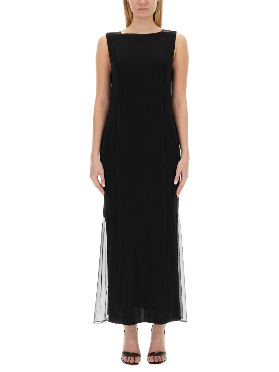 HELMUT LANG - VISCOSE JERSEY LONG DRESS - Eleonora Bonucci