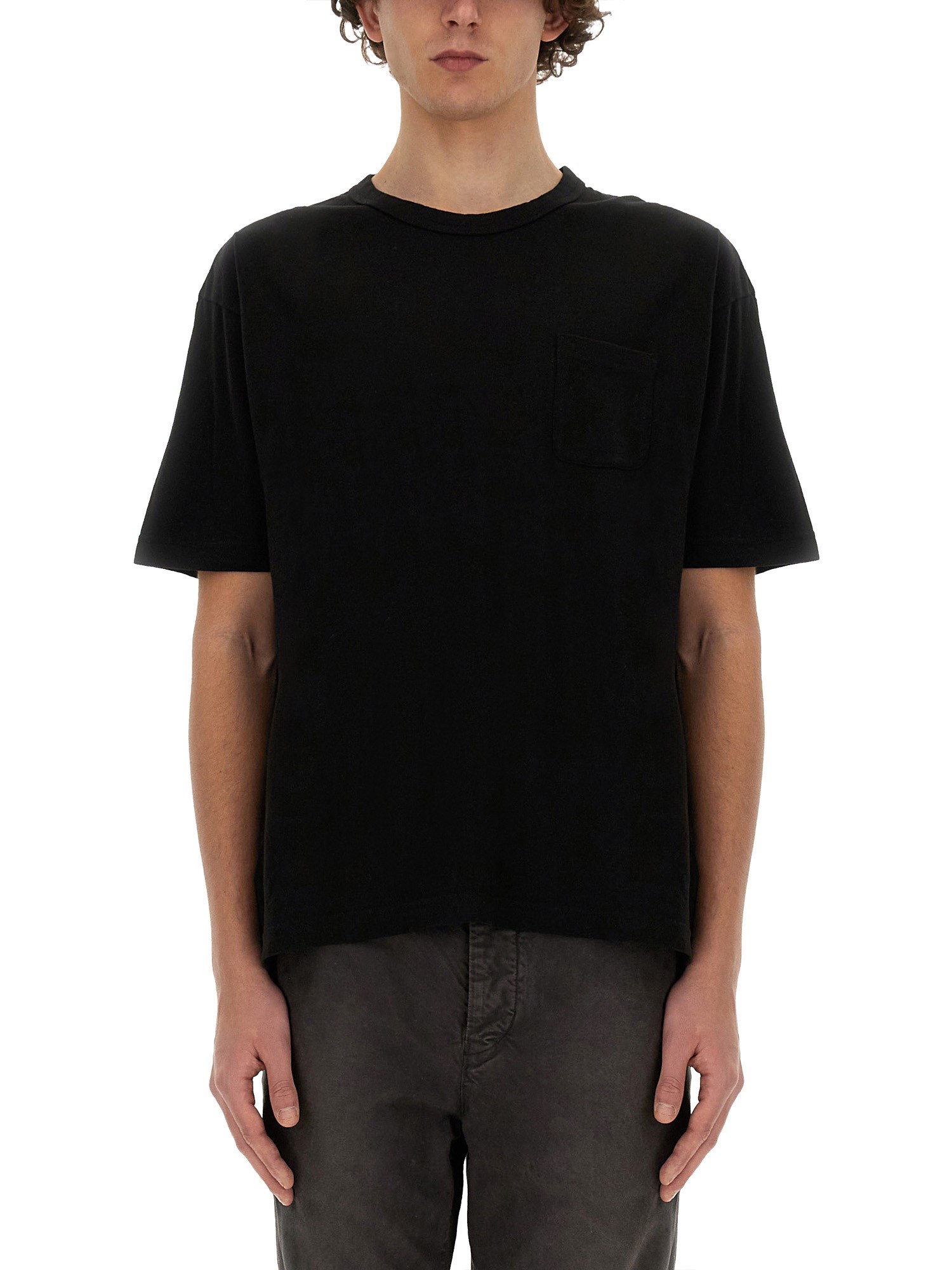 Shop Visvim Cotton And Silk T-shirt In Black
