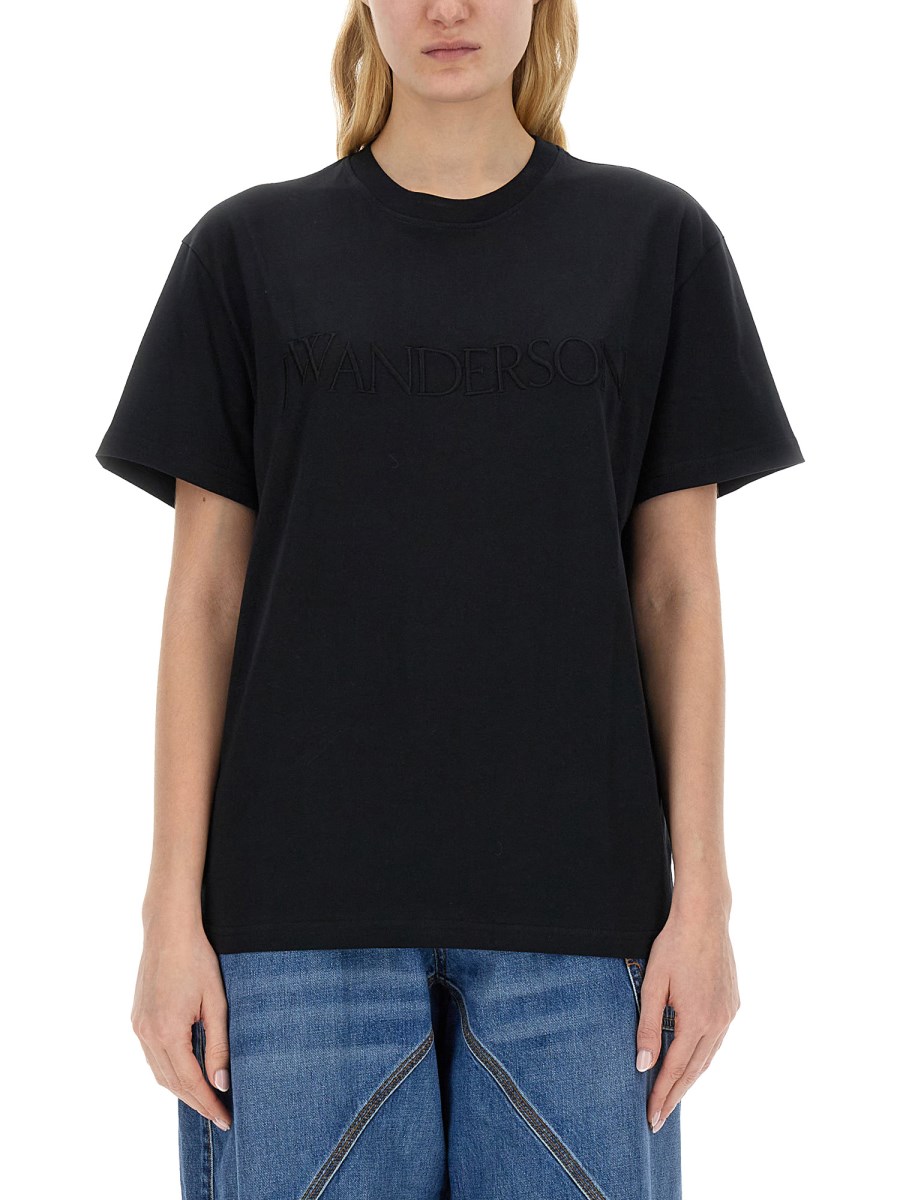 JW ANDERSON T-SHIRT CON LOGO EMBROIDERY