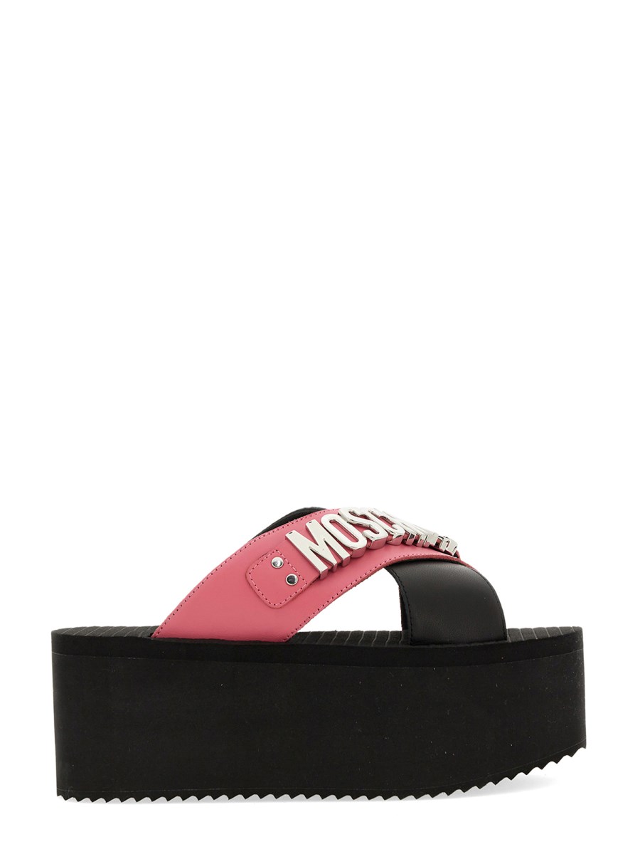 MOSCHINO SANDAL WITH LOGO Eleonora Bonucci