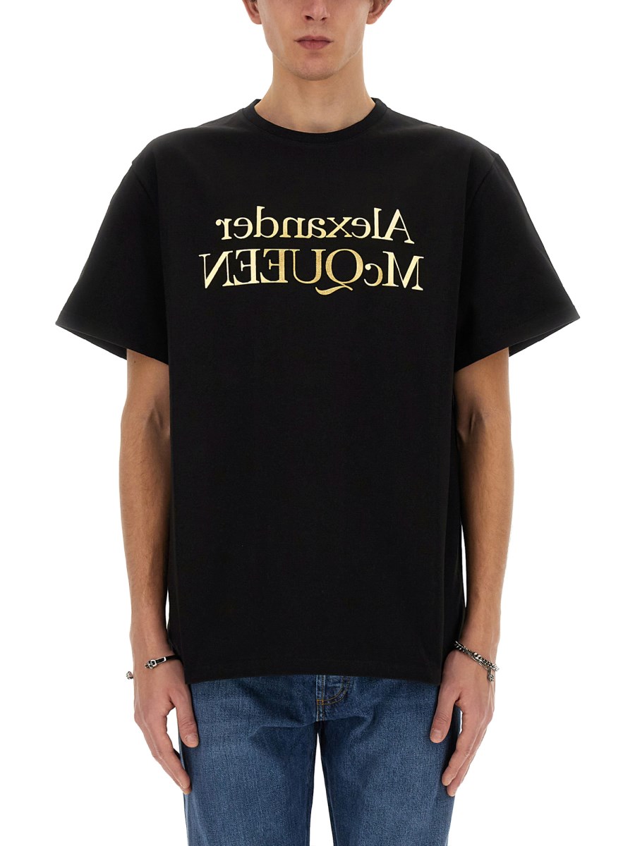 Alexander Mcqueen Black Cotton Jersey T-Shirt