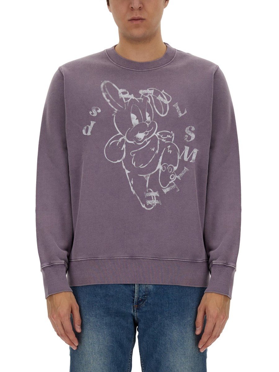 PS BY PAUL SMITH FELPA IN COTONE CON STAMPA BUNNY