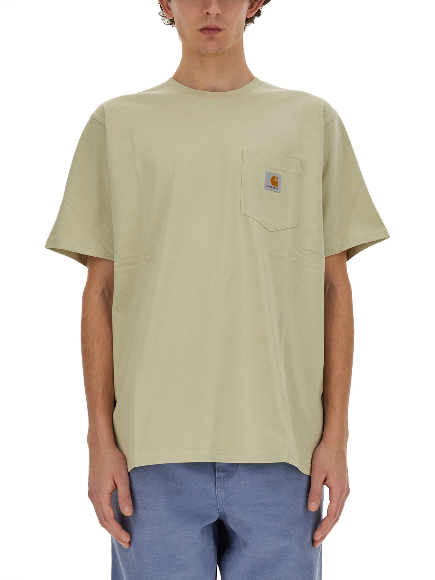 Shop Carhartt T-shirt With Pocket In Green