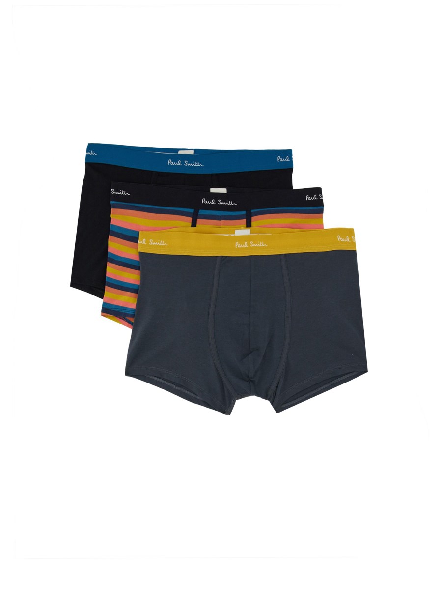 PAUL SMITH CONFENZIONE DA TRE BOXER IN COTONE CON LOGO