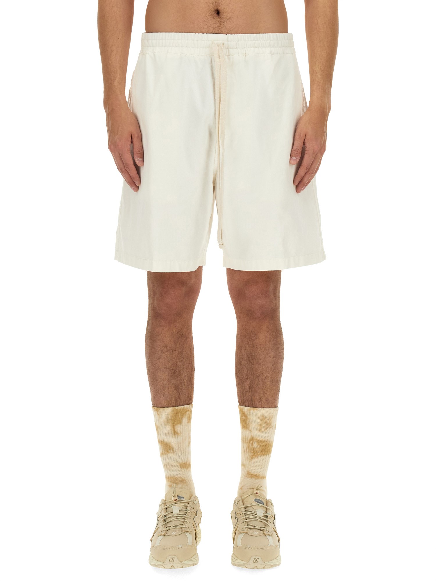 Shop Carhartt Cotton Bermuda Shorts In White
