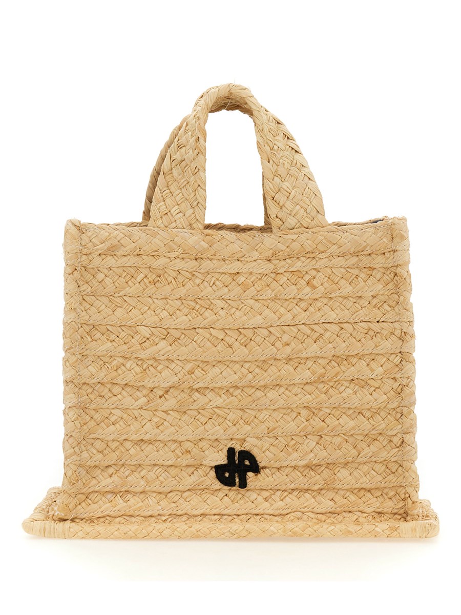 PATOU BORSA TOTE "PATOU" SMALL IN RAFIA