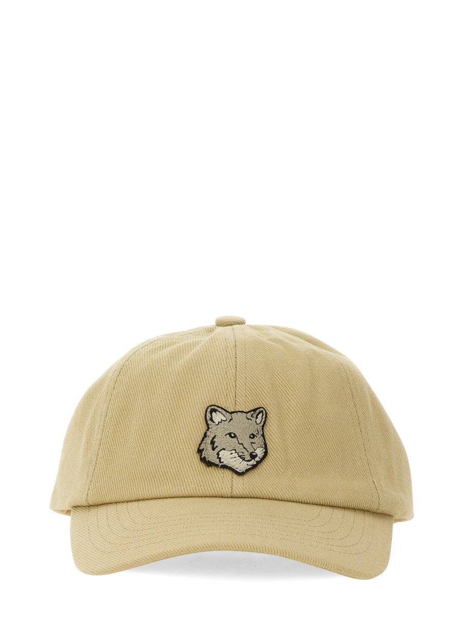 MAISON KITSUNÉ CAPPELLO DA BASEBALL IN COTONE CON PATCH FOX