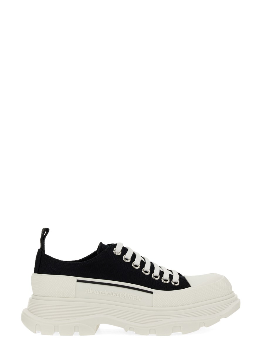 ALEXANDER McQUEEN SNEAKER TREAD SLICK IN CANVAS