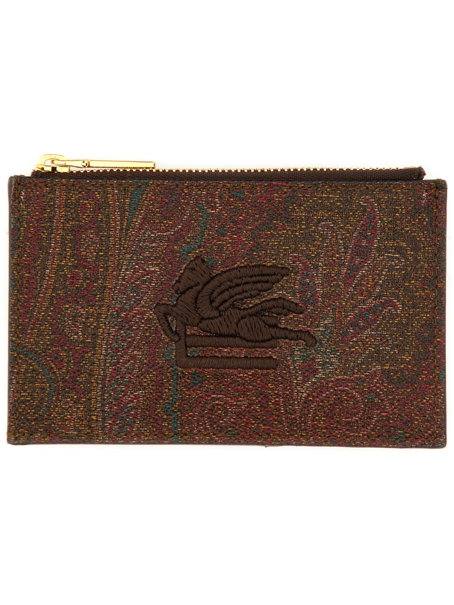 PORTA CARTE CON STAMPA PAISLEY 