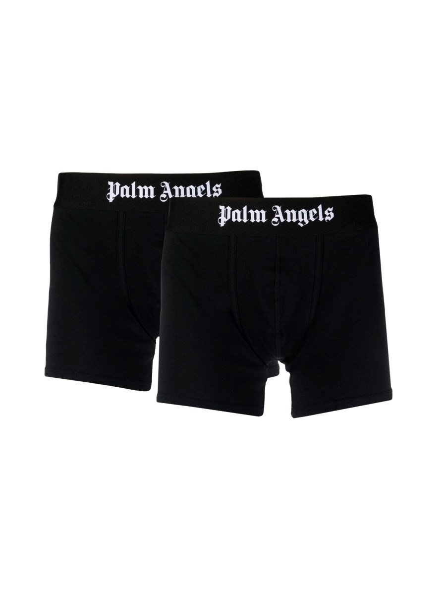 PALM ANGELS CONFEZIONE DA DUE BOXER IN COTONE CON LOGO