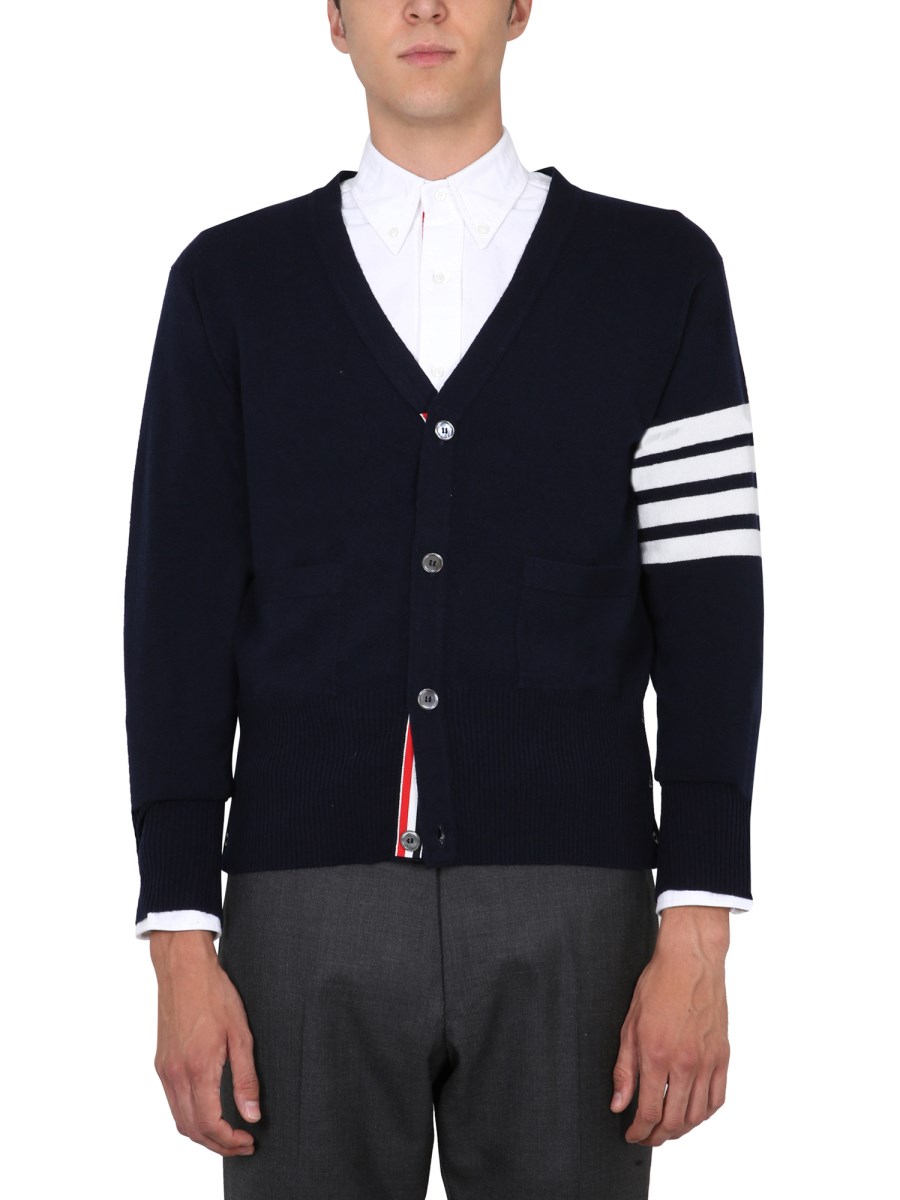 THOM BROWNE CARDIGAN IN CASHMERE A 4 BAR