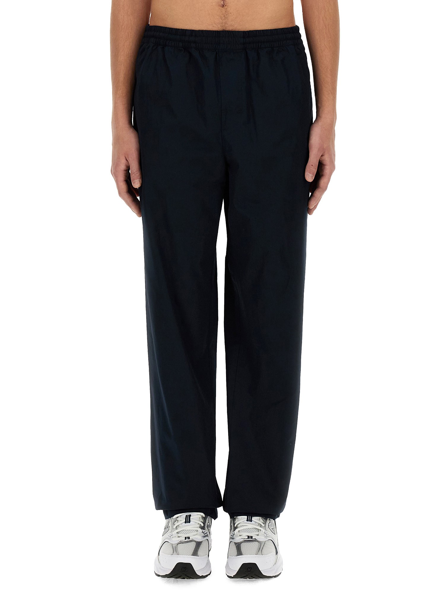 Shop Aspesi Cotton Twill Pants In Blue