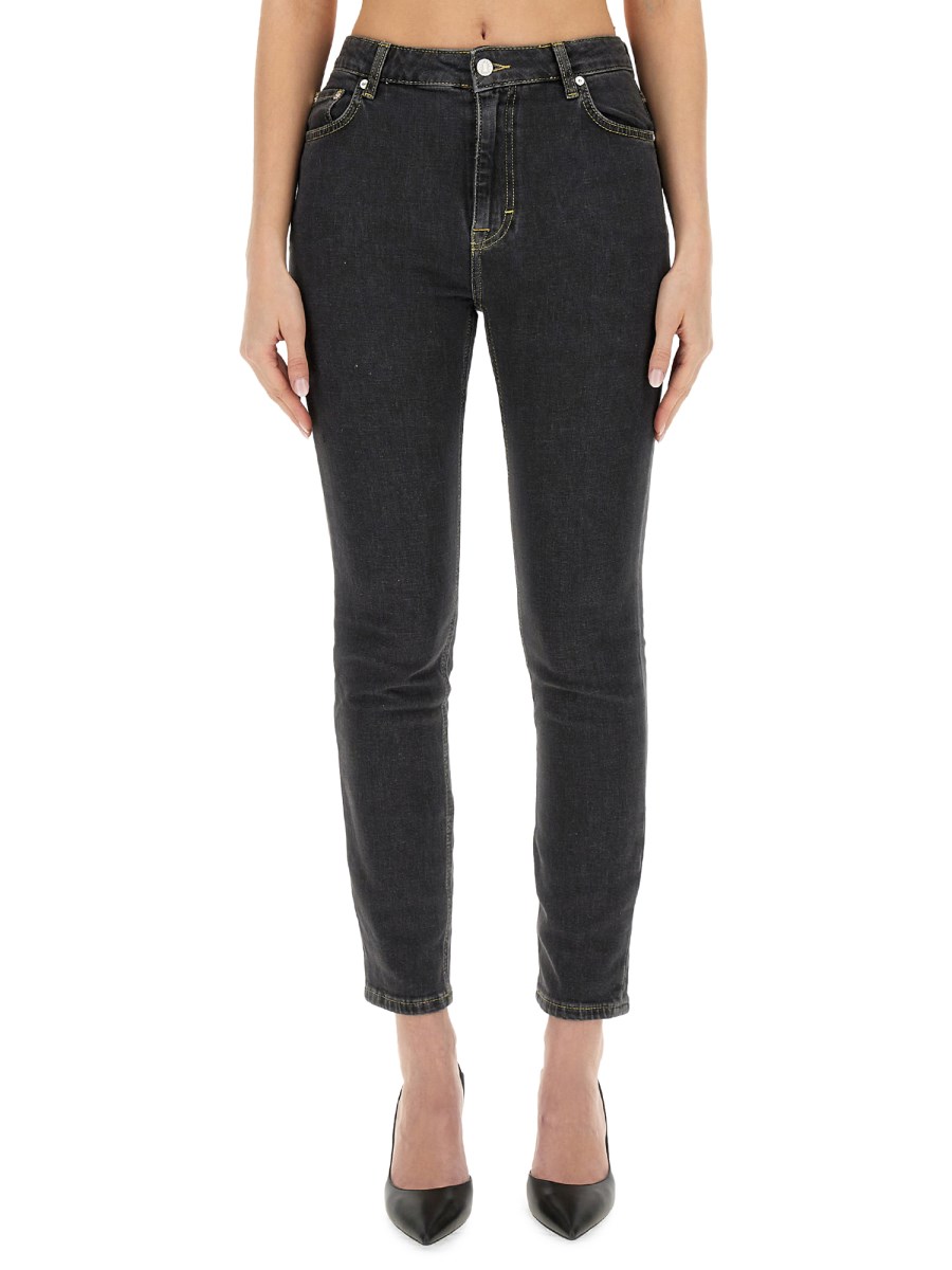 MOSCHINO JEANS JEANS SKINNY FIT IN DENIM DI COTONE