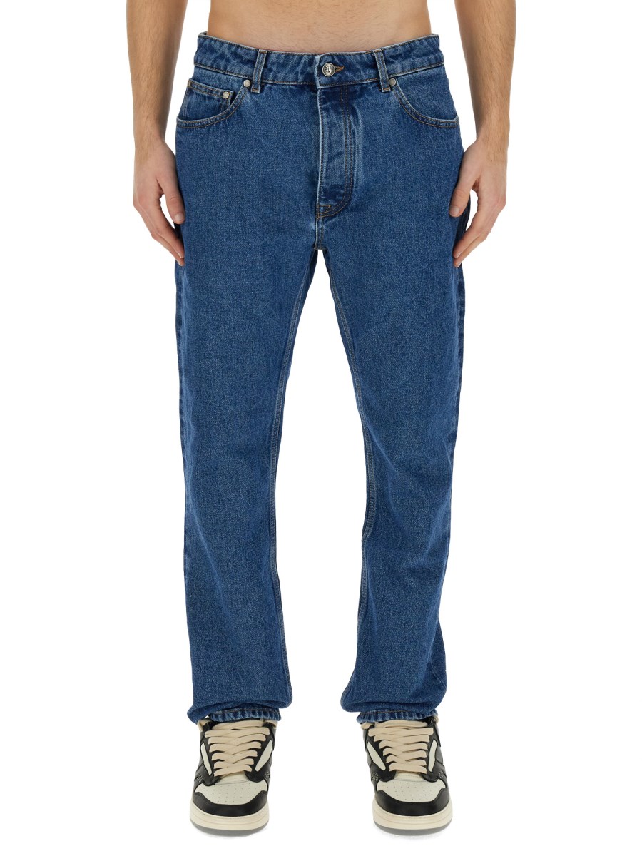 PALM ANGELS JEANS STRAIGHT LEG IN DENIM DI COTONE