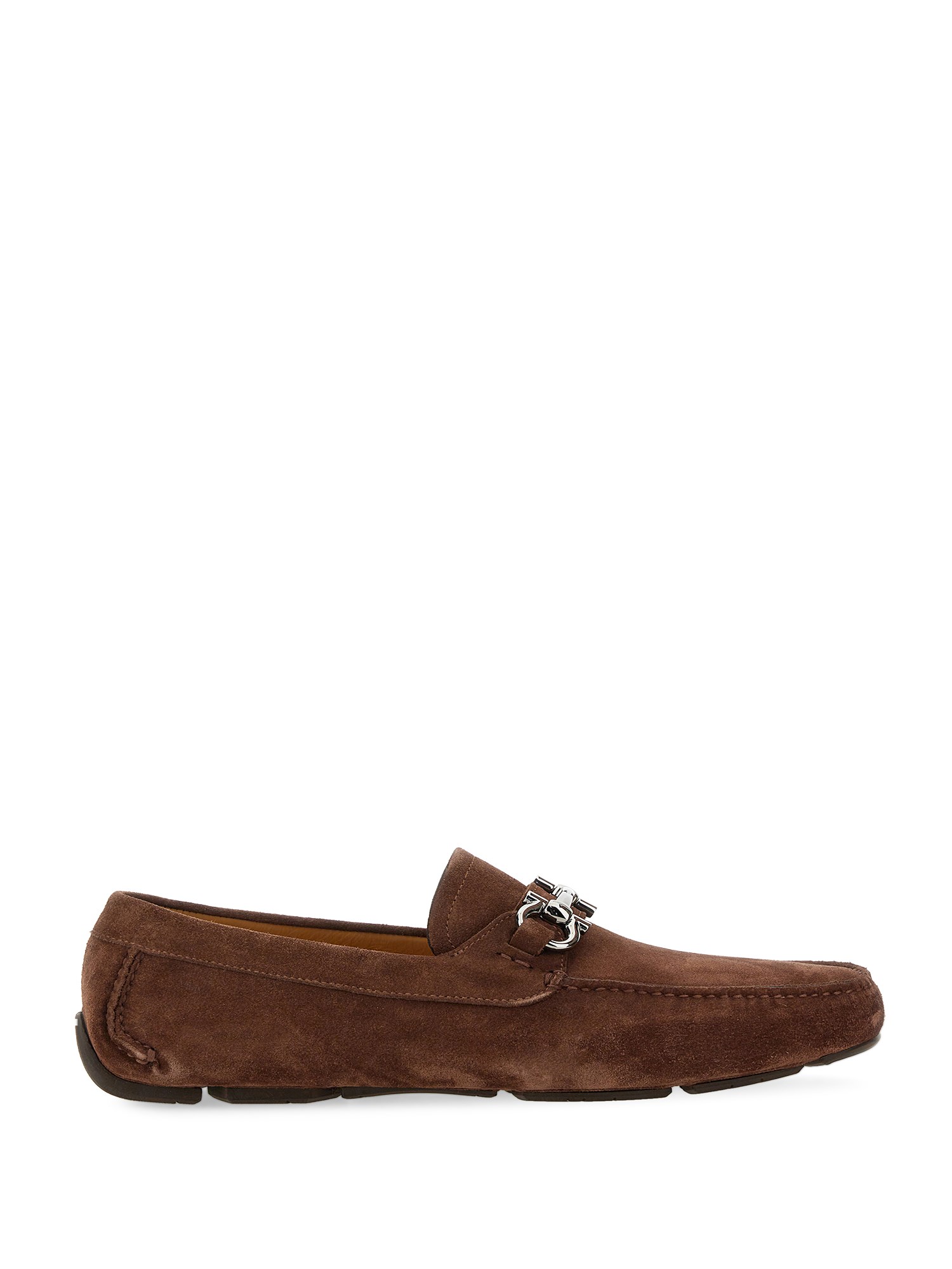 Shop Ferragamo Moccasin Ornament Gancini In Brown