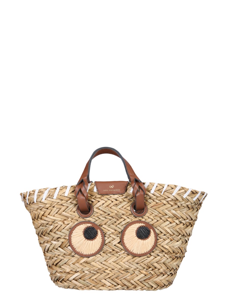 ANYA HINDMARCH BORSA A SECCHIELLO EYES SMALL IN SEAGRASS