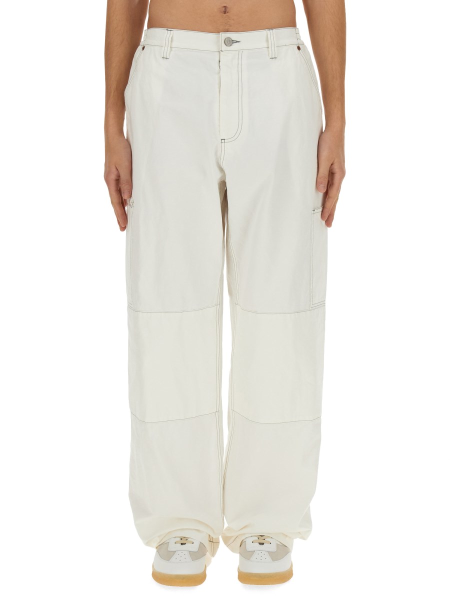 MM6 MAISON MARGIELA PANTALONE IN TELA DI COTONE NUMERIC SIGNATURE