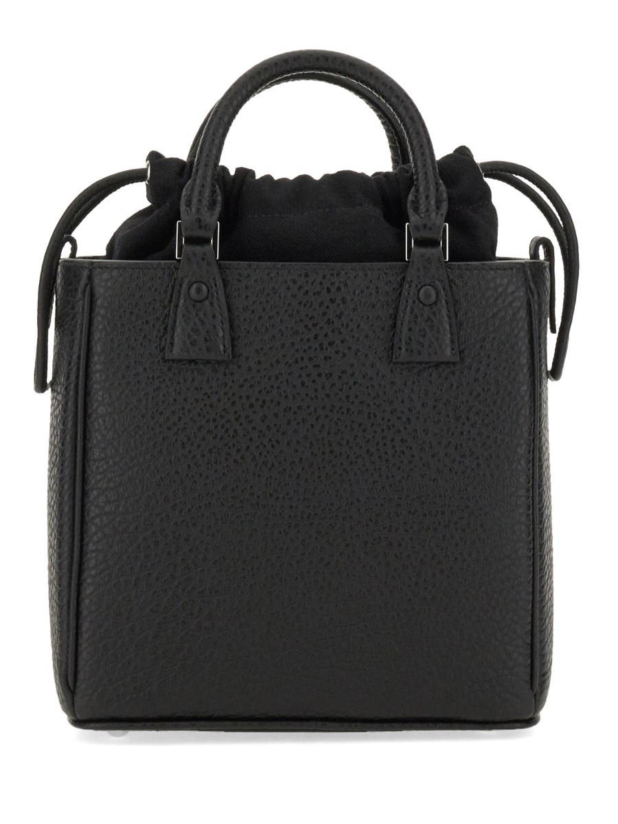 Maison Margiela logo-patch drawstring tote bag - Black