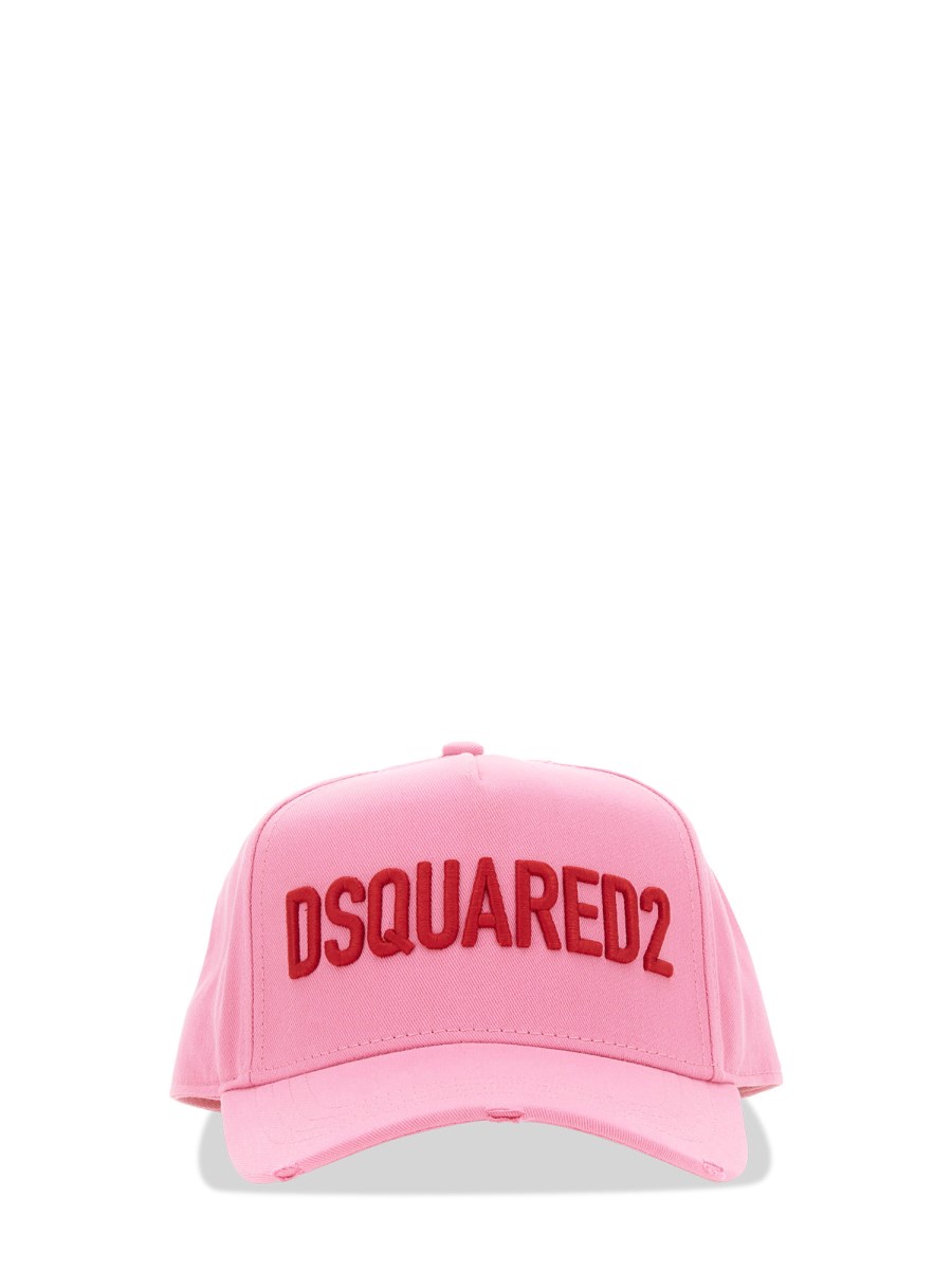 DSQUARED CAPPELLO DA BASEBALL IN COTONE CON LOGO