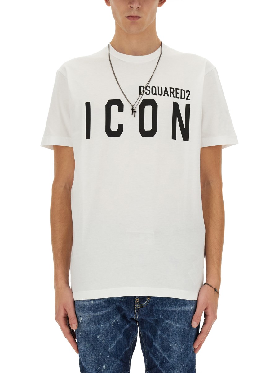 DSQUARED T-SHIRT IN COTONE CON STAMPA LOGO