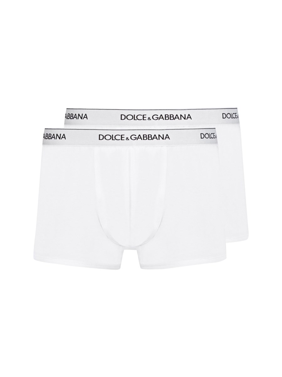 DOLCE & GABBANA CONFENZIONE DA DUE SLIP IN COTONE CON LOGO