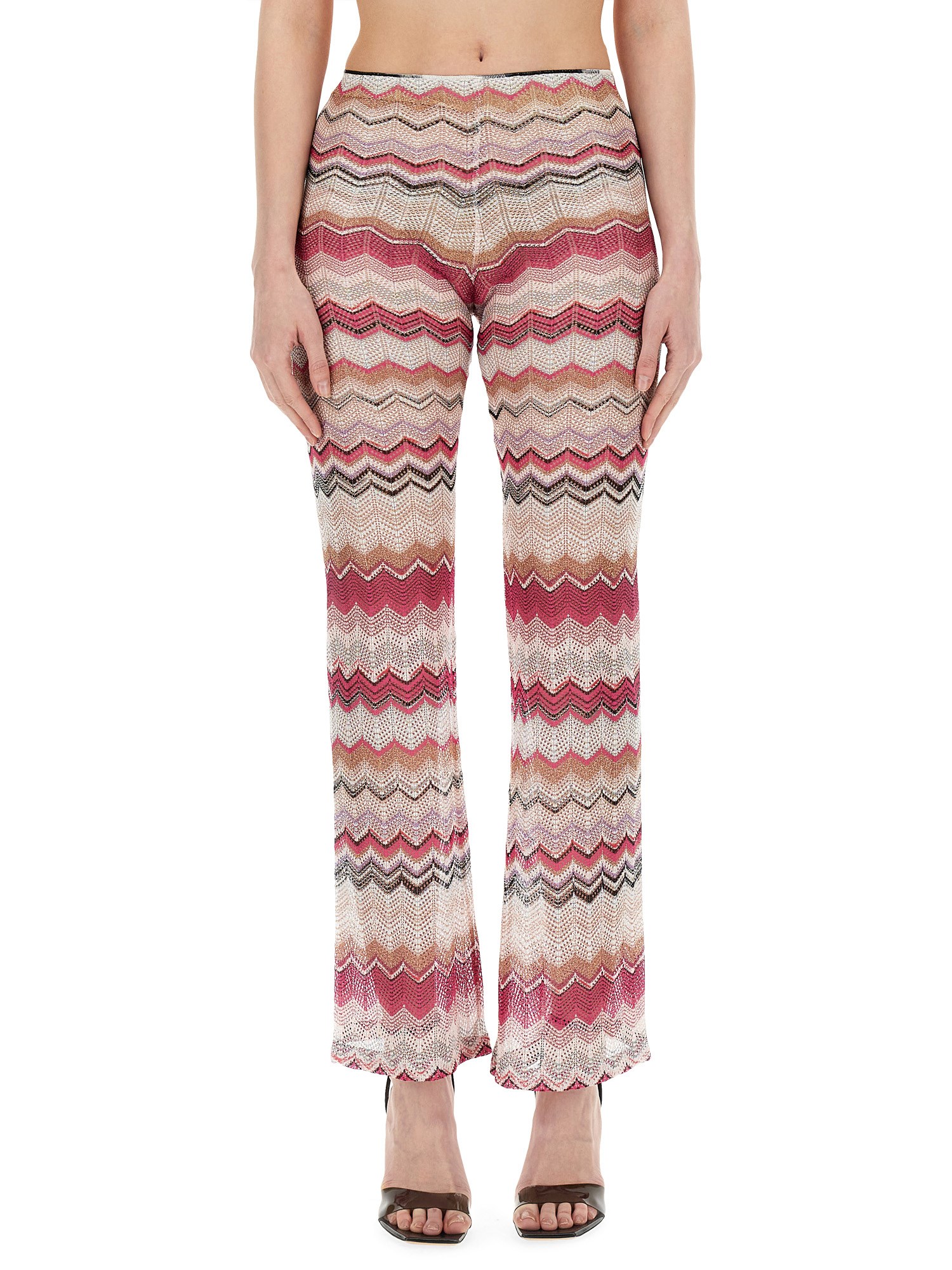 Shop Missoni Striped Pants In Multicolour