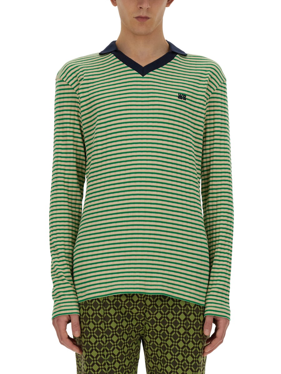 Wales Bonner Sonic Polo Shirt | Neutrals | FARFETCH
