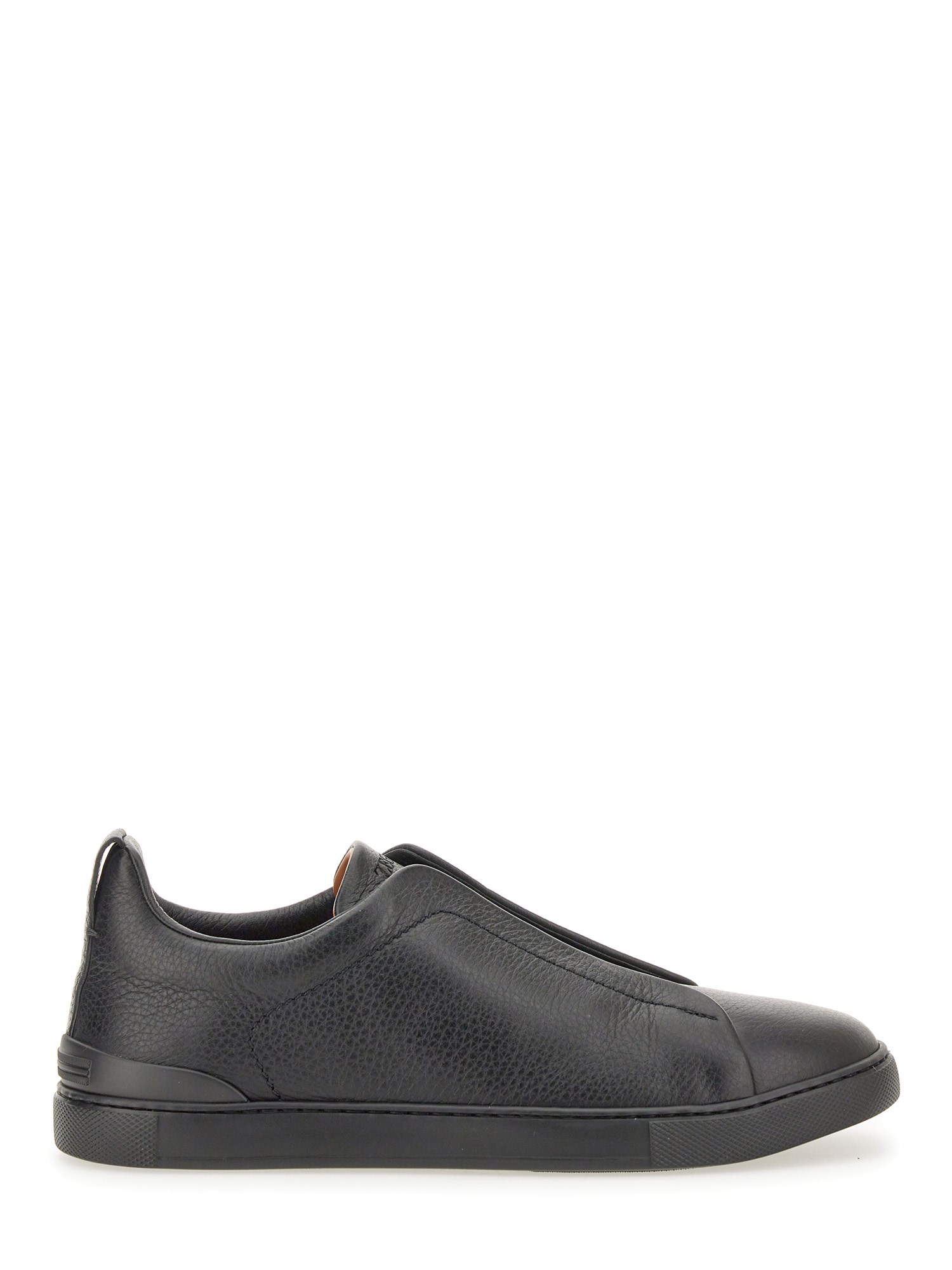 zegna low top sneaker with triple stitch