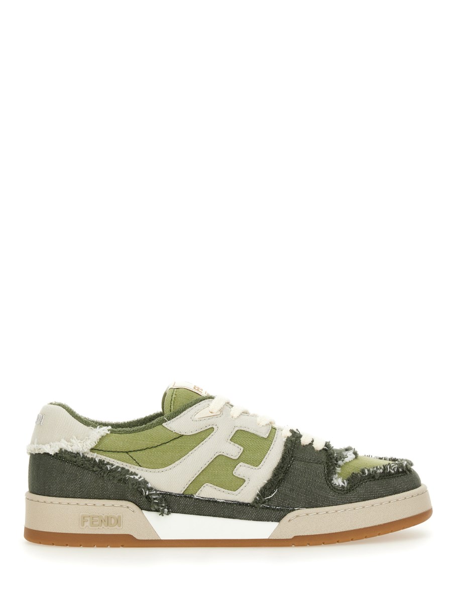 FENDI SNEAKER LOW TOP FENDI MATCH IN DENIM