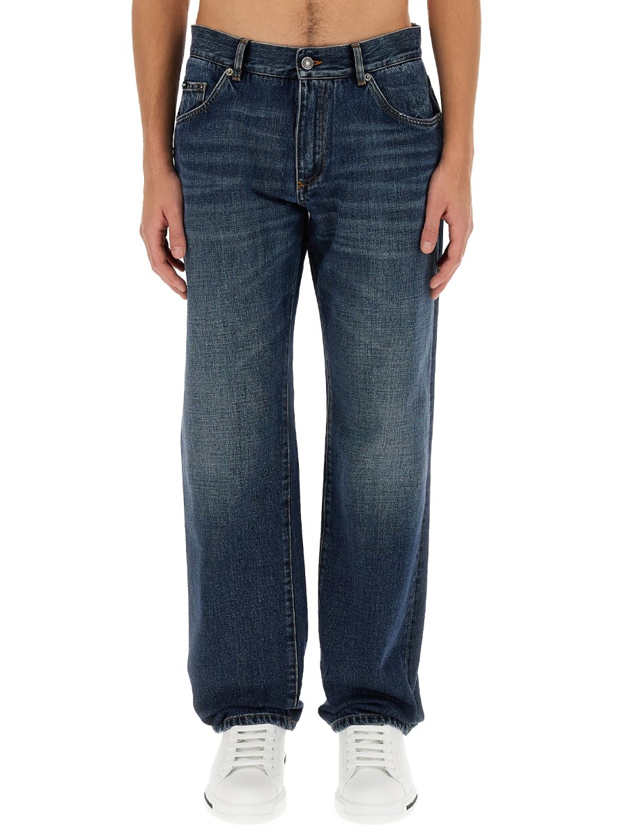 DOLCE & GABBANA JEANS CON PLACCA LOGATA