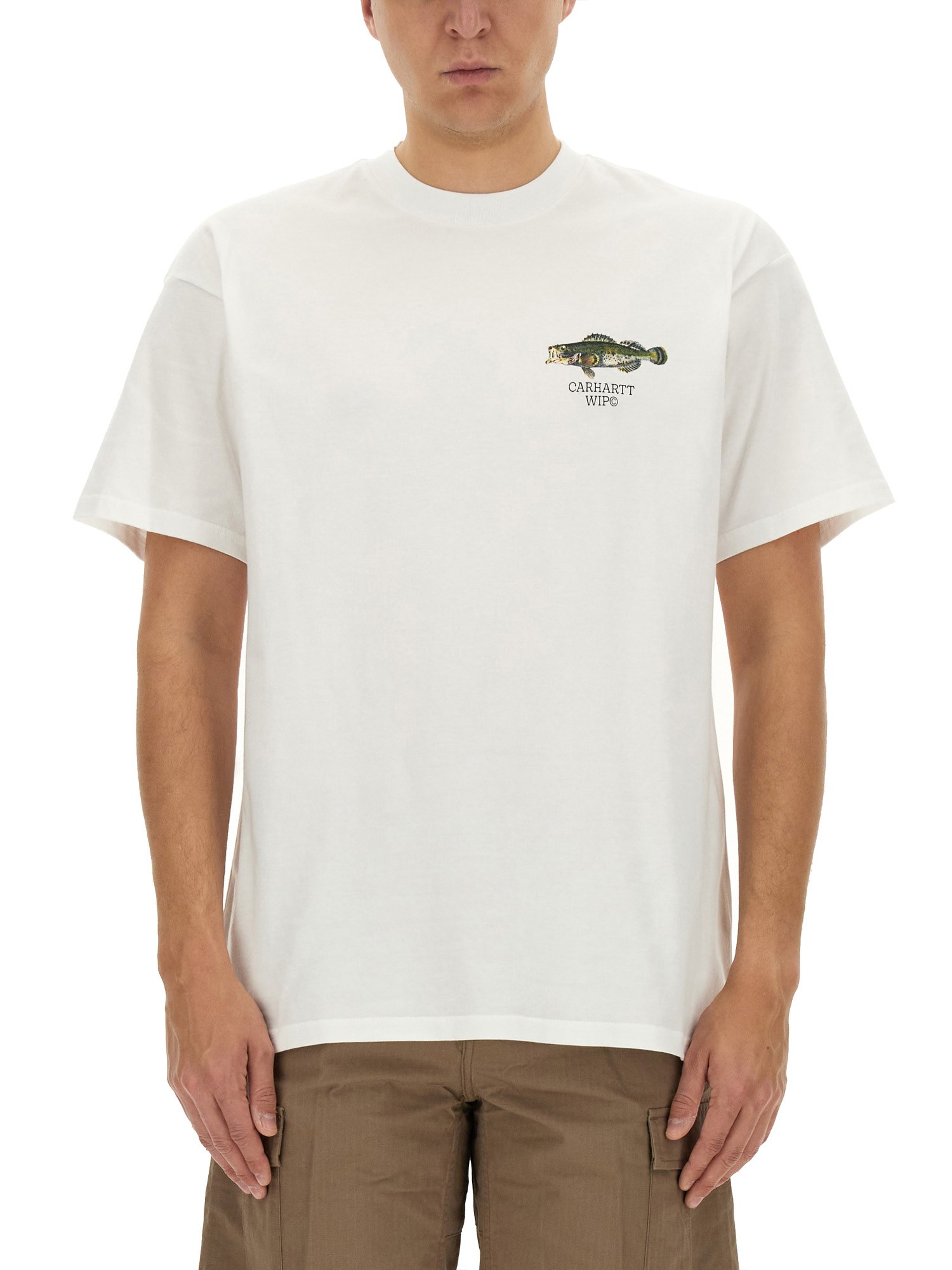 Shop Carhartt T-shirt "fish" In White