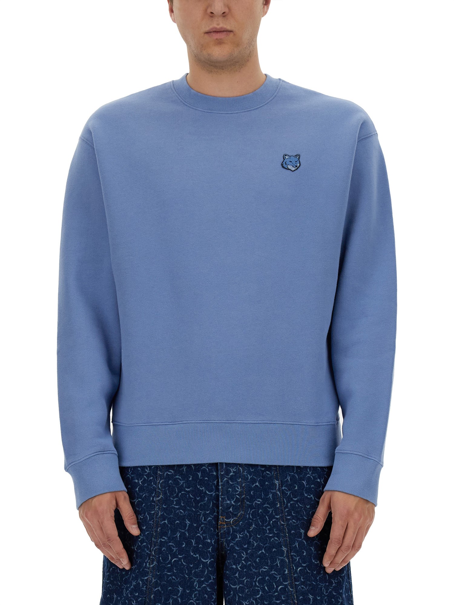Maison Kitsuné Cotton Sweatshirt In Blue
