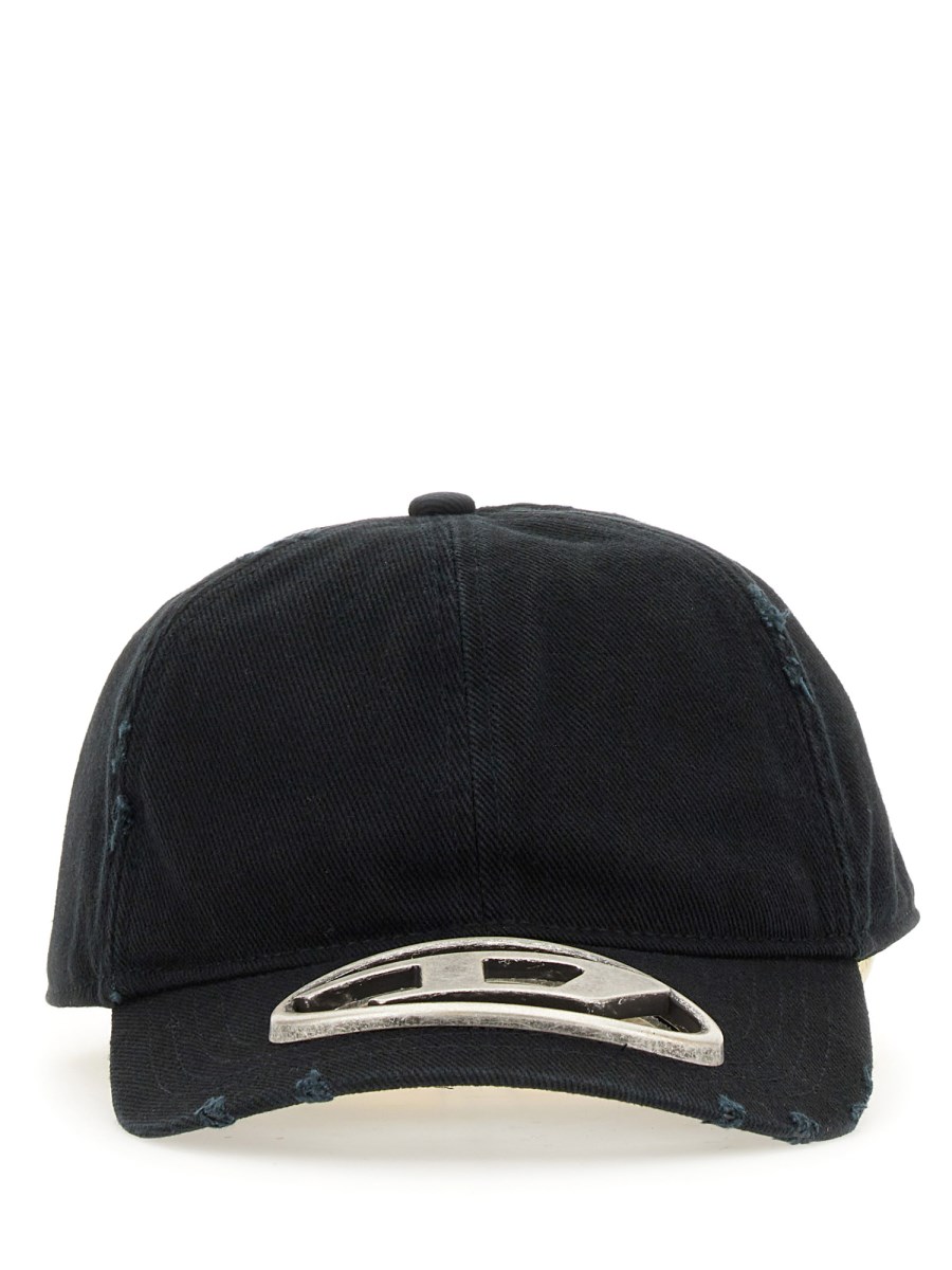 DIESEL CAPPELLO IN COTONE CON LOGO