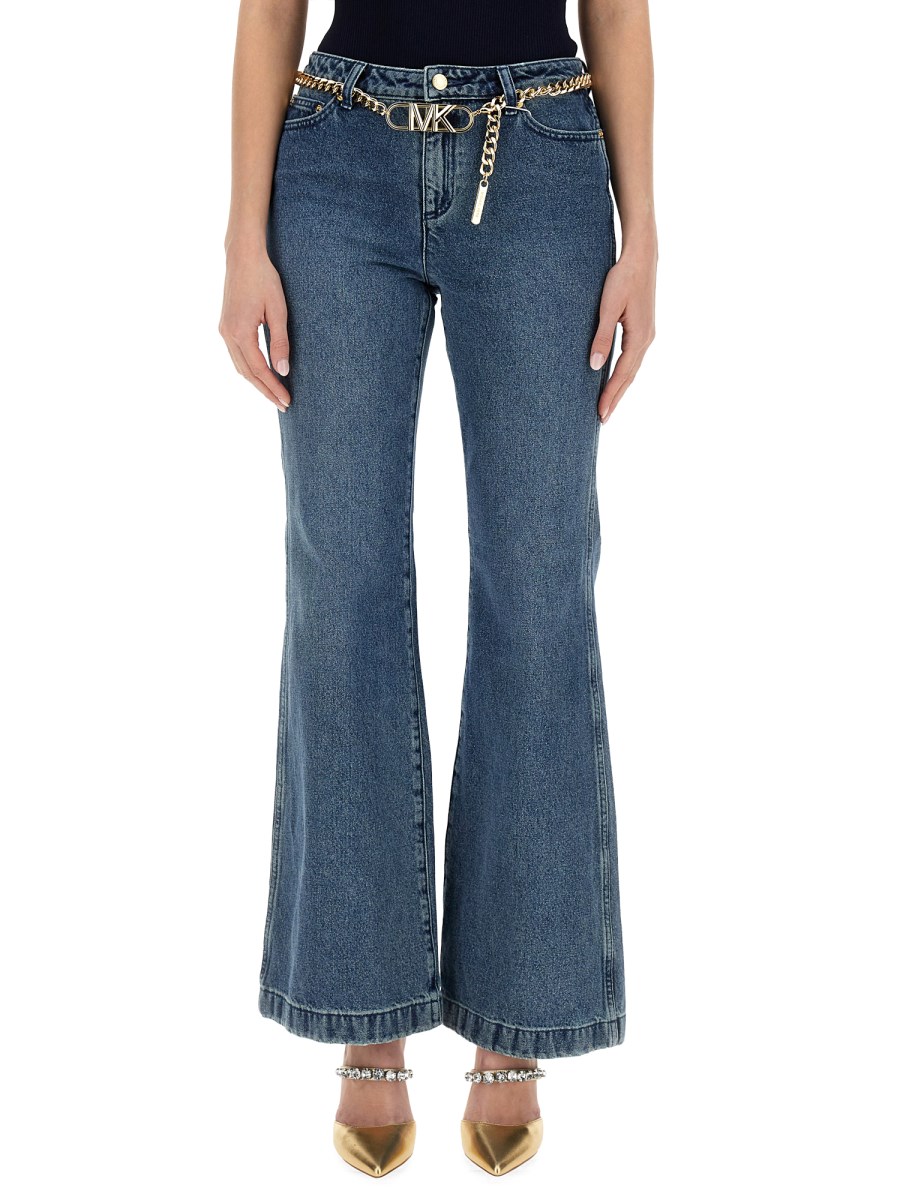 MICHAEL BY MICHAEL KORS JEANS FLARE FIT IN DENIM DI COTONE