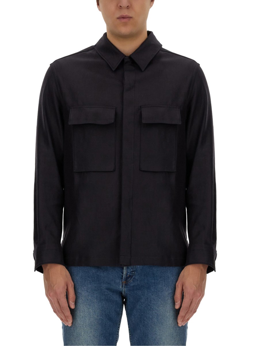 ZEGNA CAMICIA OVERSIZE IN LINO