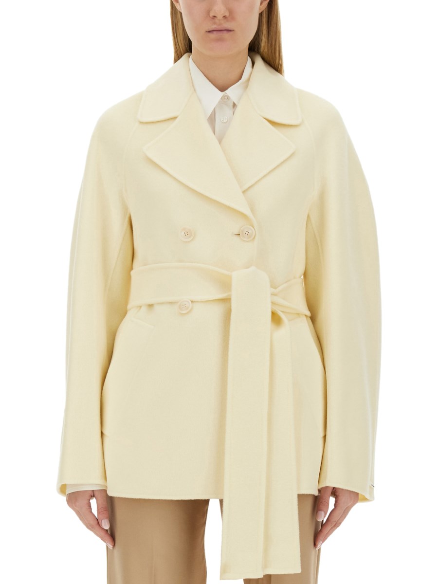 SPORTMAX CAPPOTTO IN LANA CON CINTURA