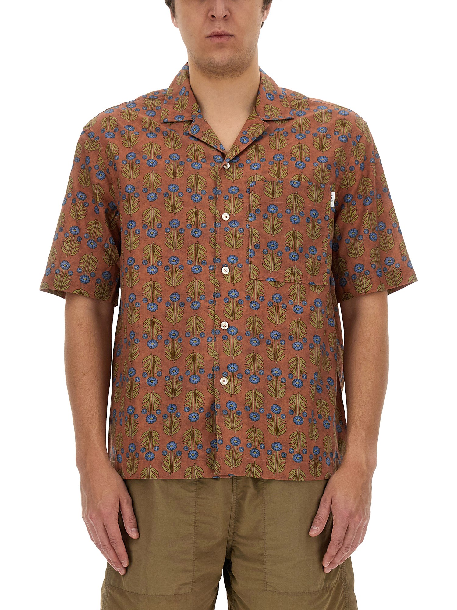 Shop Amish "flowers" Shirt In Multicolour