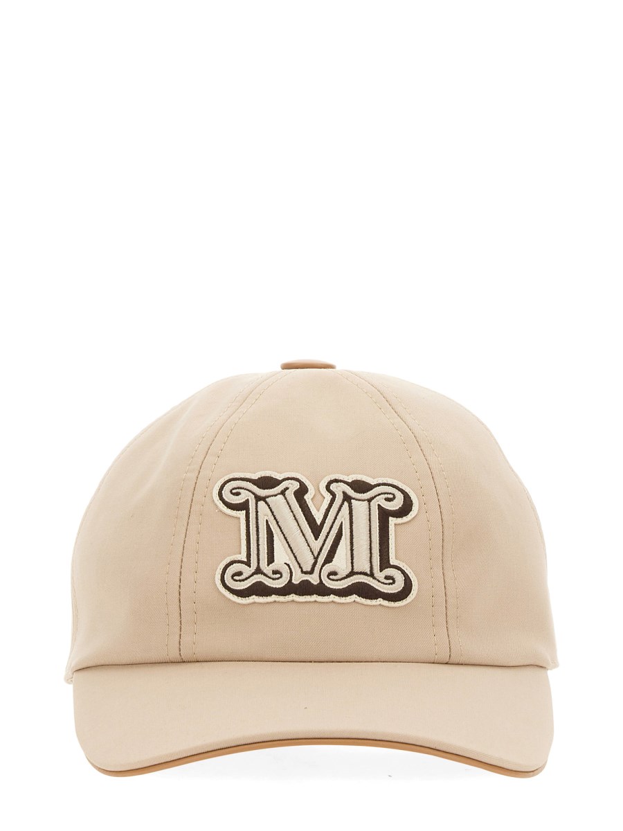 MAX MARA CAPPELLO DA BASEBALL CON LOGO IN TELA DI COTONE