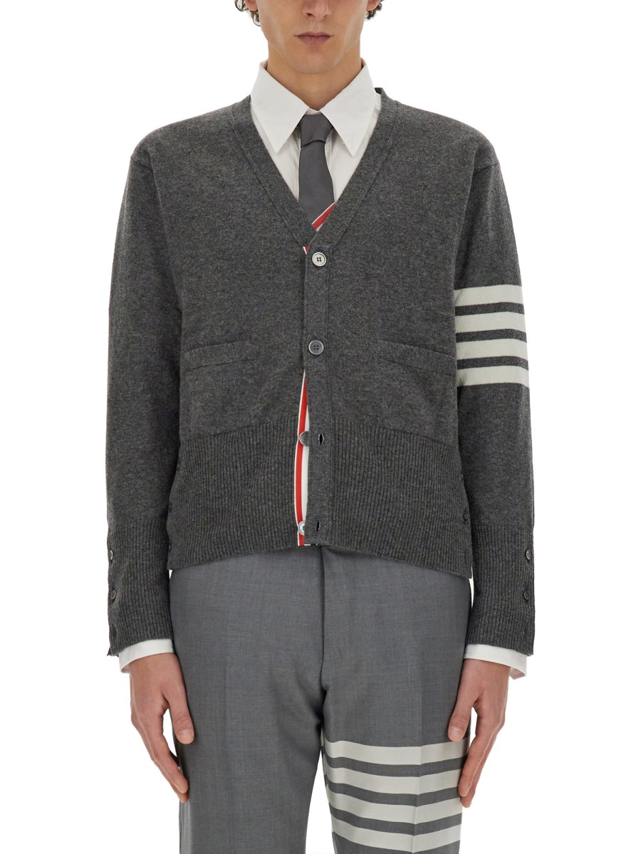 THOM BROWNE CARDIGAN IN CASHMERE A 4 BAR