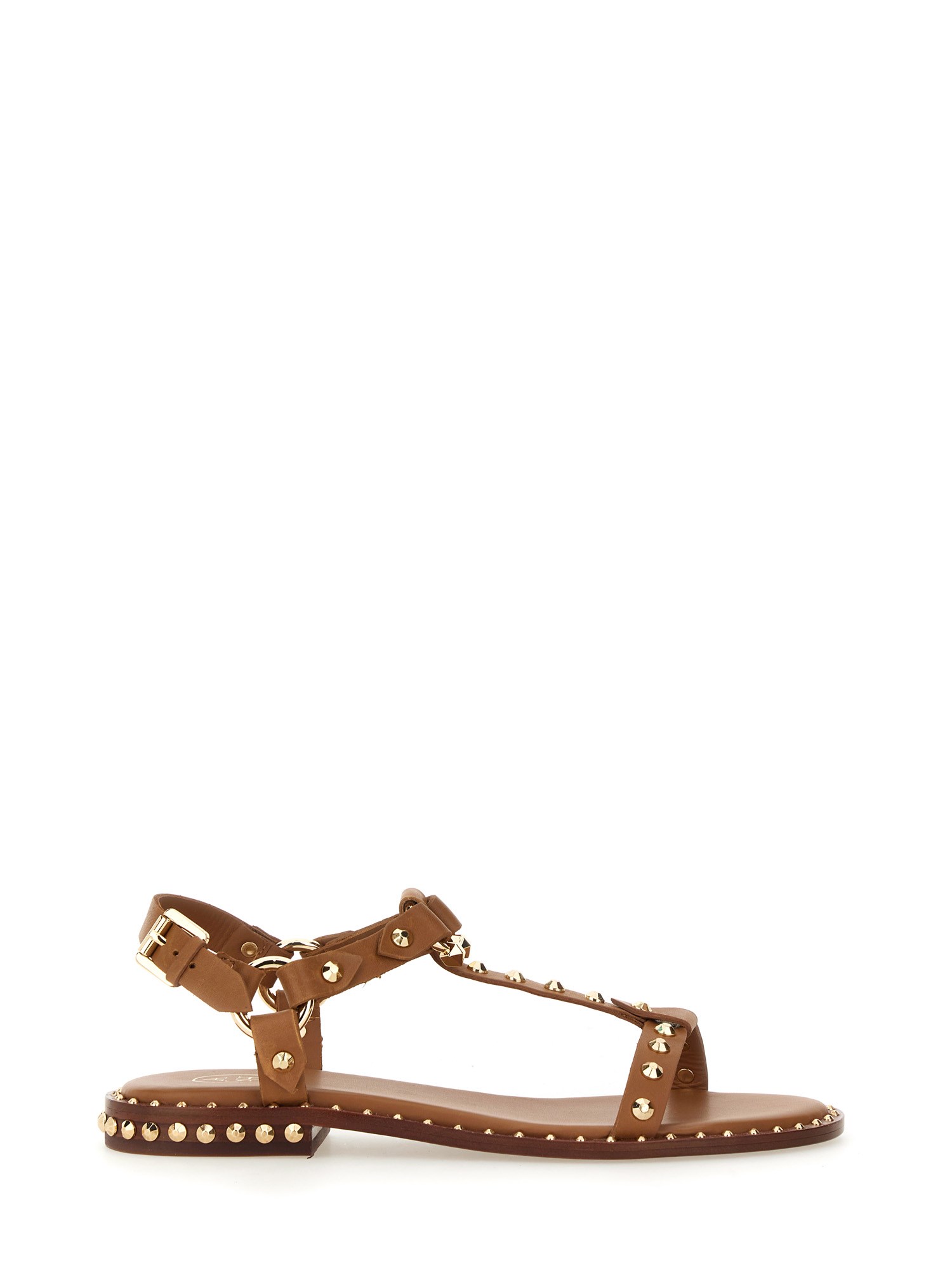Ash Patsy Stud-embellished Sandals In Brown