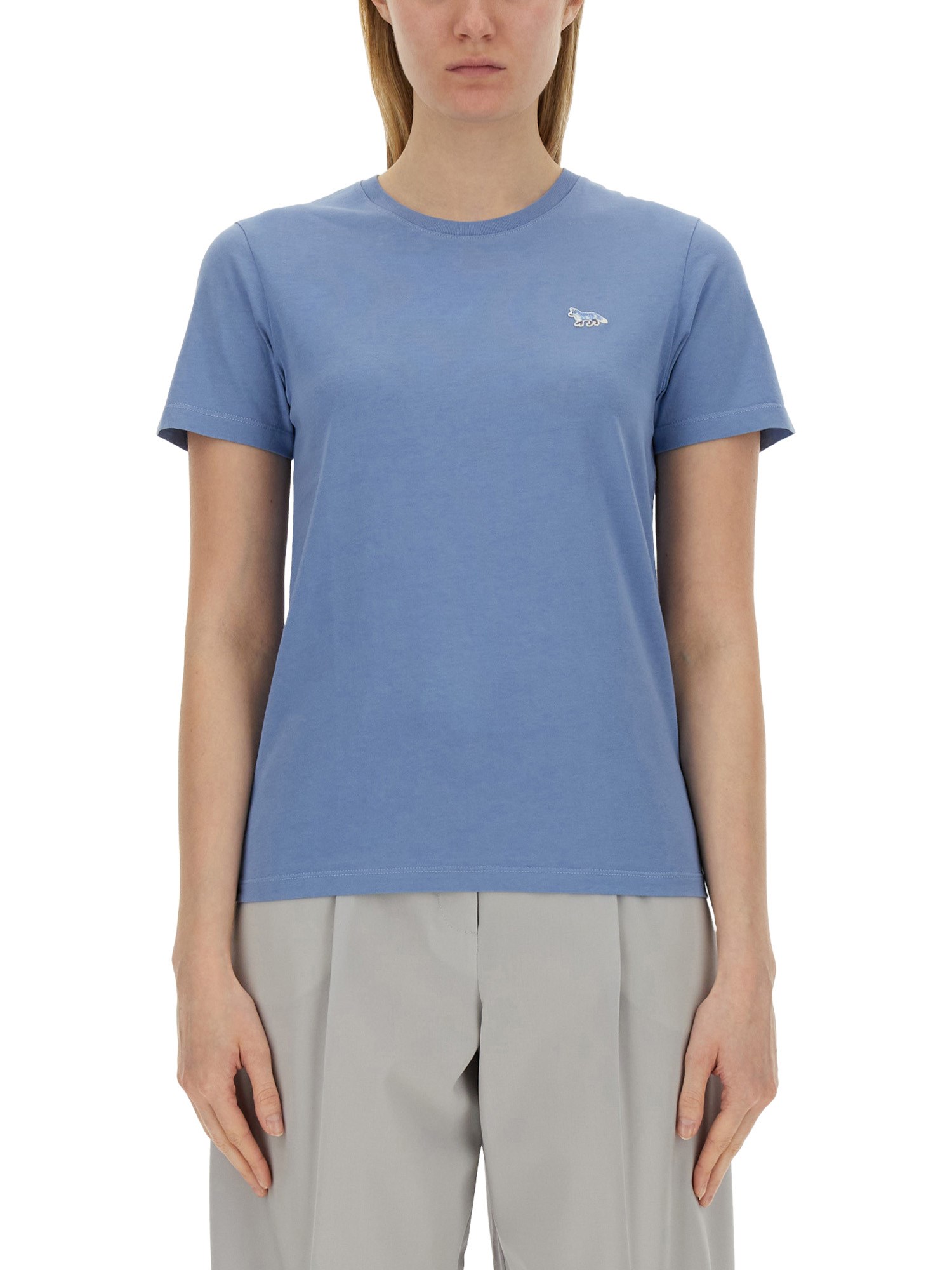 Maison Kitsuné Cotton T-shirt In Azure
