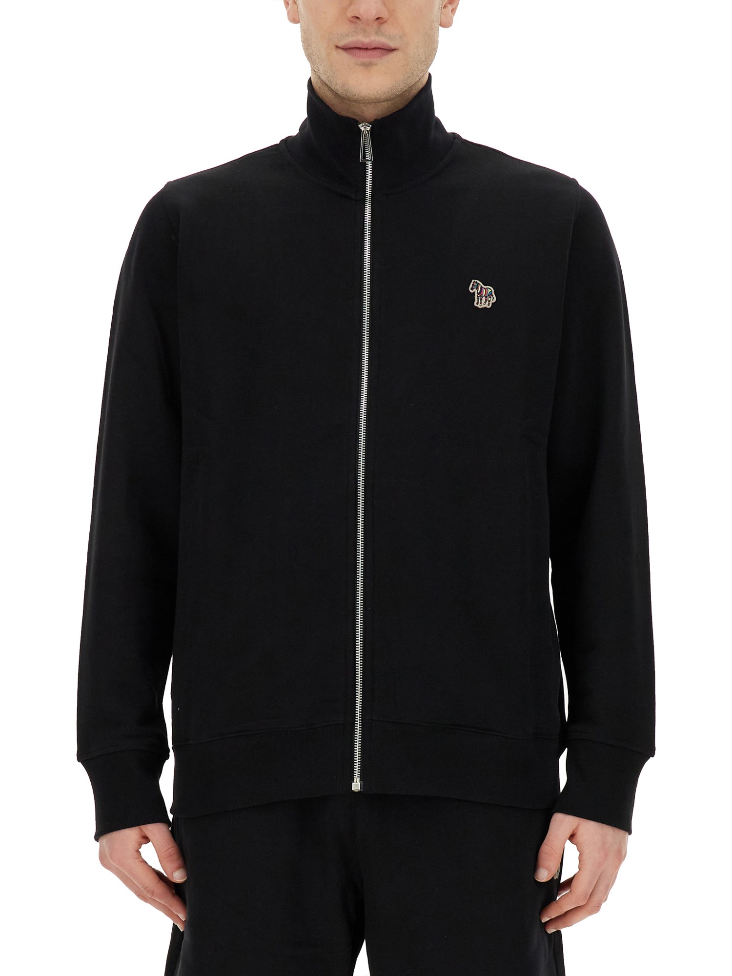 Ps By Paul Smith Ps Paul Smith Zebra Logo Cotton Sweatshirt In Black