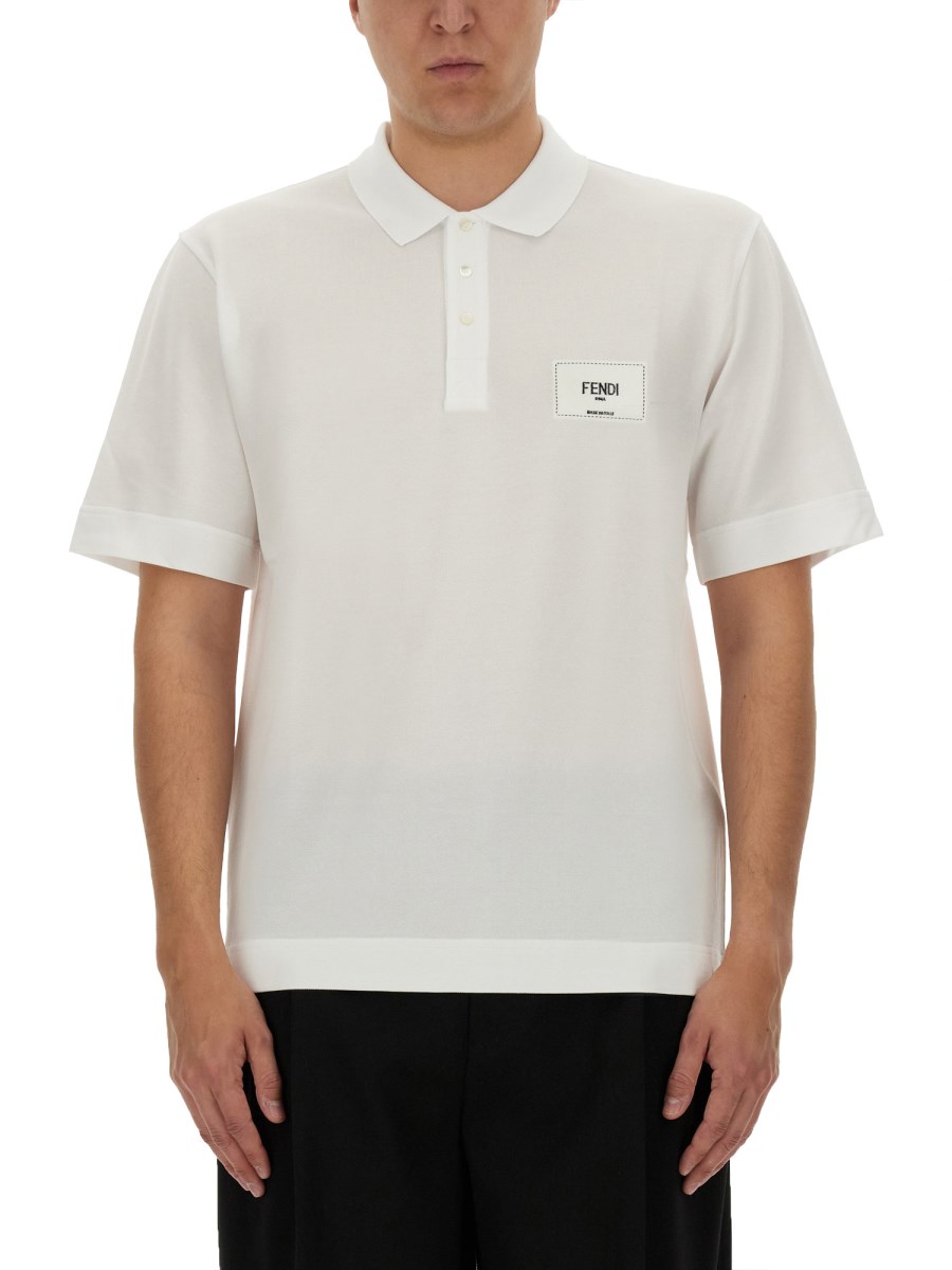 FENDI POLO IN PIQUET DI COTONE