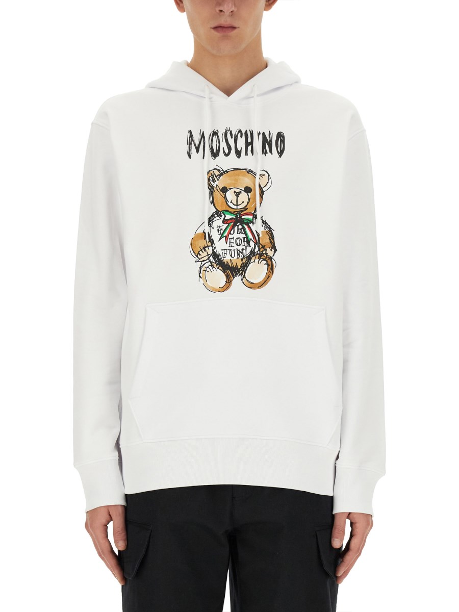 MOSCHINO COTTON SWEATSHIRT WITH TEDDY PRINT Eleonora Bonucci