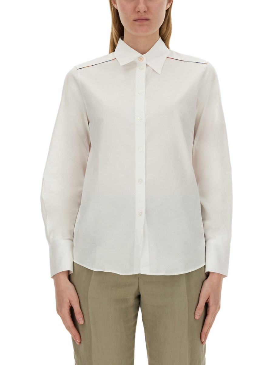 PS BY PAUL SMITH CAMICIA REGULAR FIT IN POPELINE DI COTONE