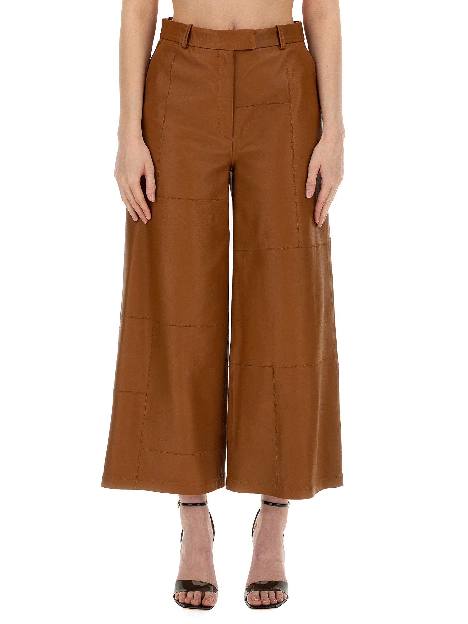 Shop Alysi Patch Pants In Buff